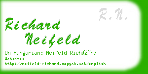 richard neifeld business card